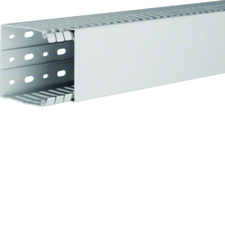 Goulotte de câblage sans halogène beha-set 80x80mm PC-ABS Gris clair