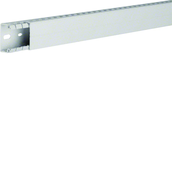 Goulotte de câblage sans halogène en PC-ABS beha-set l 40mm x p 25mm gris clair