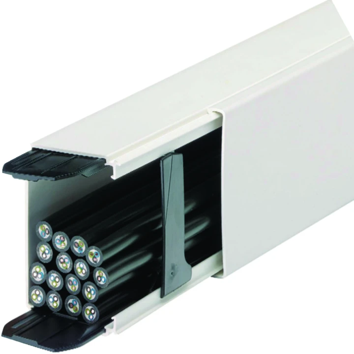 Goulotte de distribution cloisonnable lifea LFF 60x90mm PVC Blanc