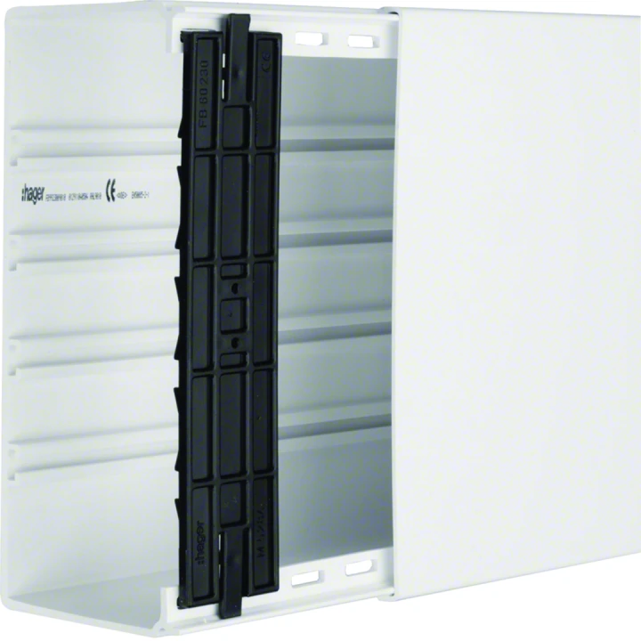 Goulotte de distribution lifea 100x230mm 1 compartiment PVC Blanc