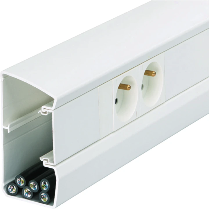Goulotte d'installation GBD 50x100mm 1 compartiment PVC blanc
