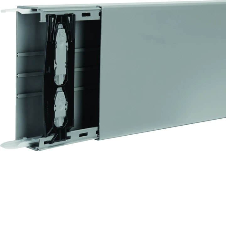 Goulotte Liféa 60X190 RAL 7030 avec éclis. et 2 agrf./mètre