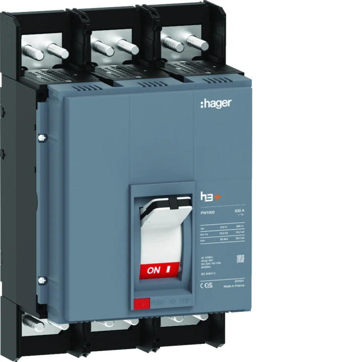 Interrupteur boitier moulé h3+ PW1600  3 Poles 630A