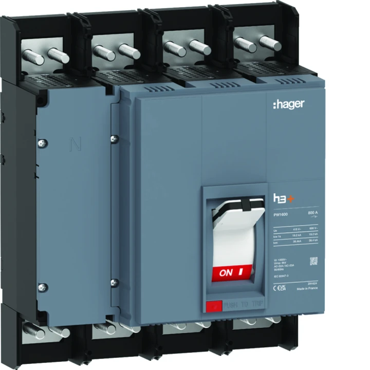 Interrupteur boitier moulé h3+ PW1600  4 Poles 800A