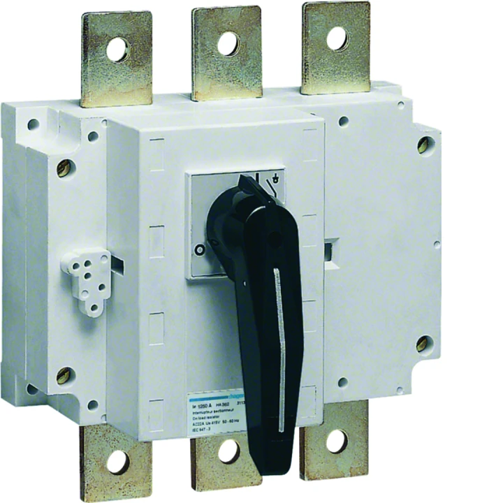 Interrupteur coupure apparente 3P In1250A Ue380 - 415Vac Poignée rotative longue