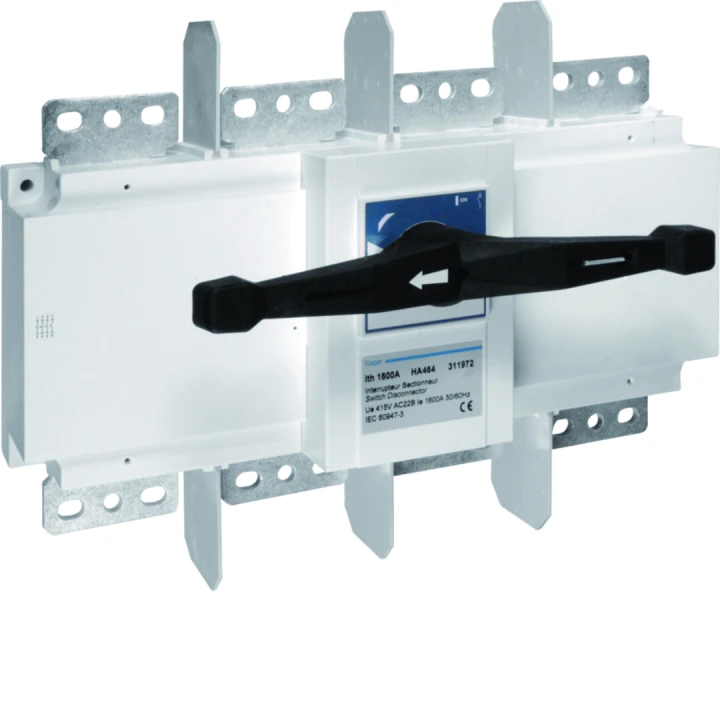 Interrupteur coupure apparente 4P In1600A Ue380 - 415Vac Poignée rotative longue