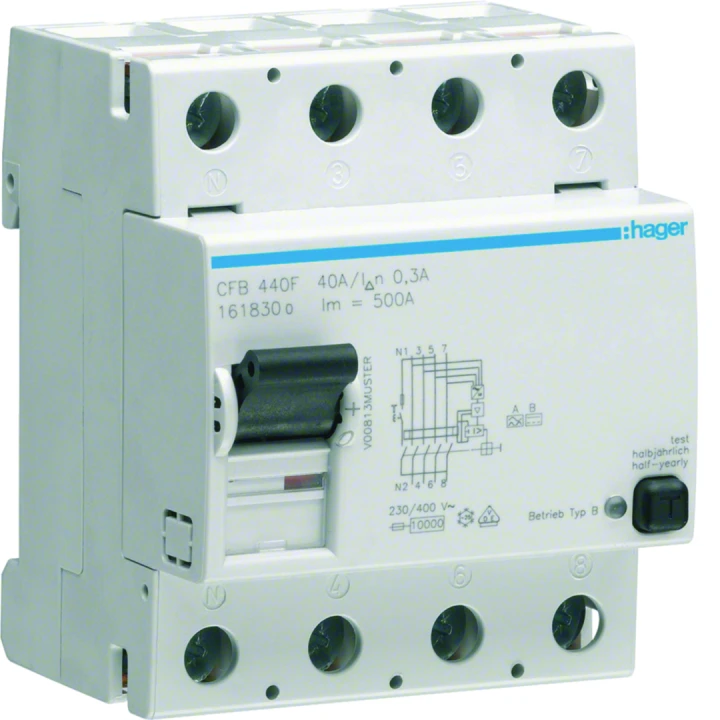 Interrupteur différentiel 4P 40A 300mA type B NK