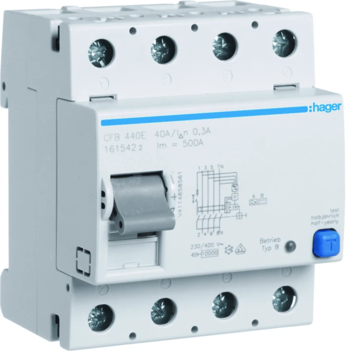 Interrupteur différentiel 4P 40A 300mA type B SK