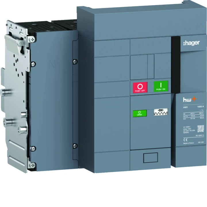 Interrupteur Ouvert HW1 1600A 4P Débrochable