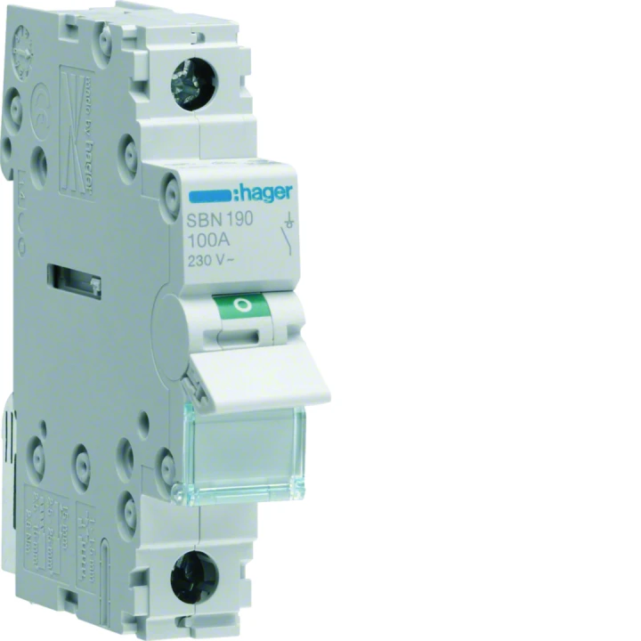 Interrupteur sectionneur 100A 1P 1 module