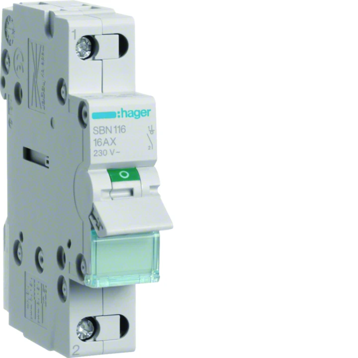 Interrupteur sectionneur 16A 1P 1 module