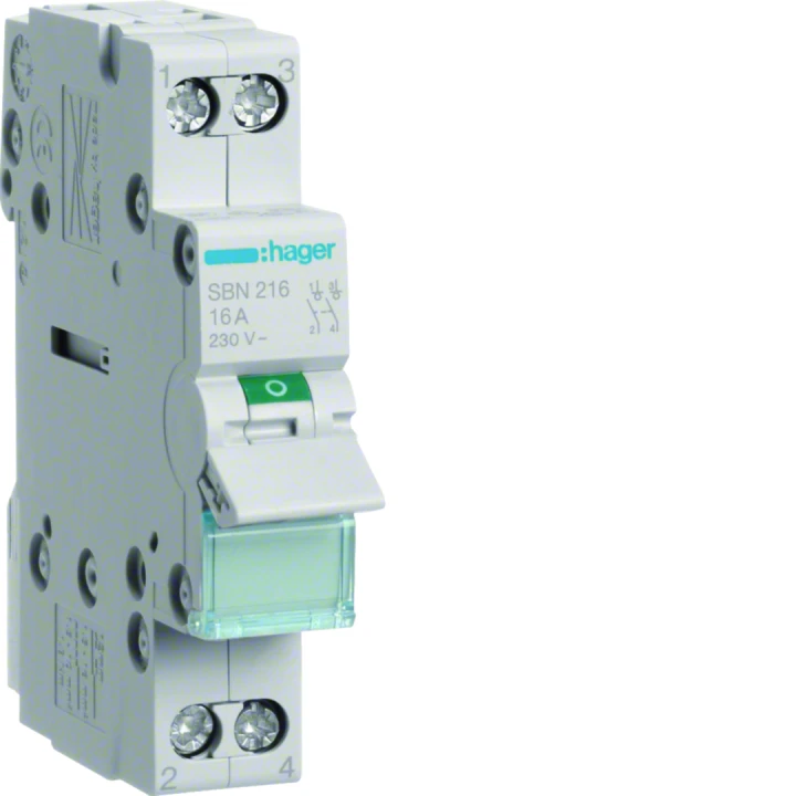 Interrupteur sectionneur 16A 2P 1 modules