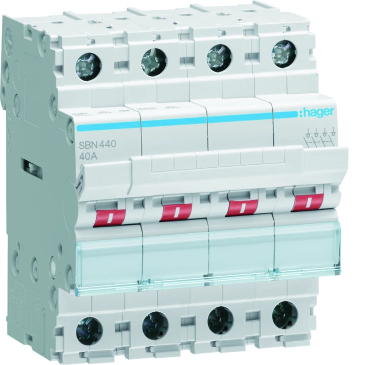 Interrupteur sectionneur 40A 4P 4 modules