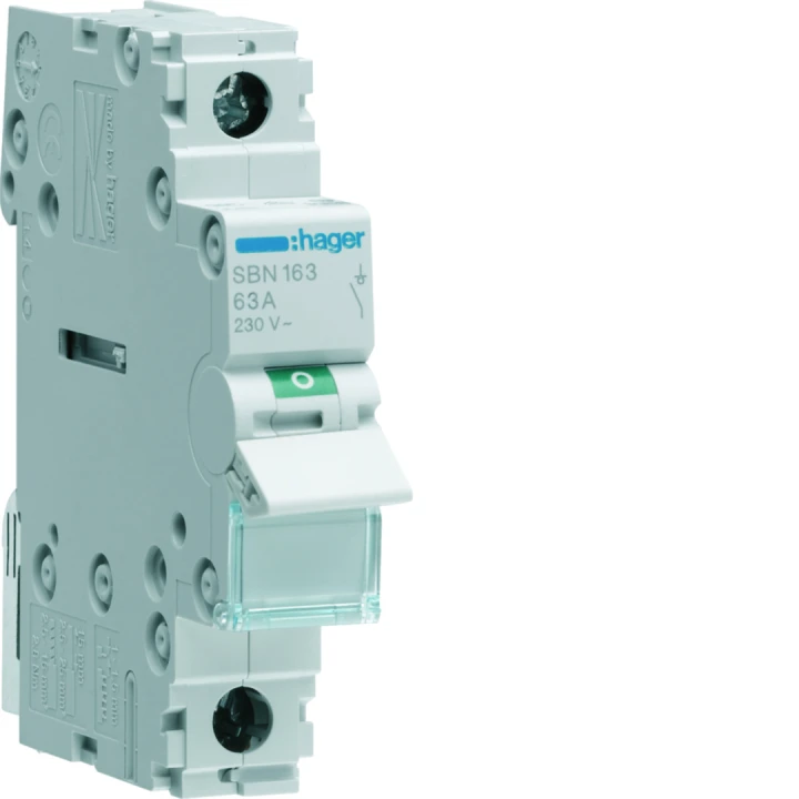 Interrupteur sectionneur 63A 1P 1 module
