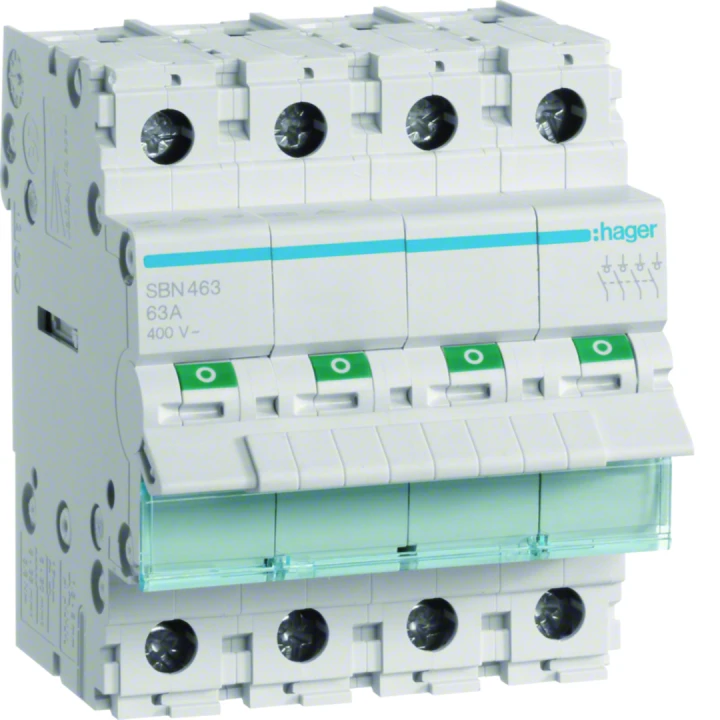 Interrupteur sectionneur 63A 4P 4 modules