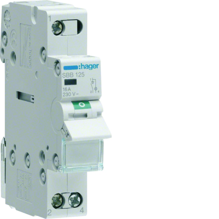 Interrupteur sectionneur à voyant LED Orange 25A 1P 1 module