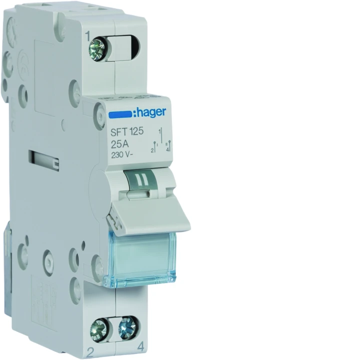 Inverseur avec point zéro 25A 1P 230 - 230VAC 1 module