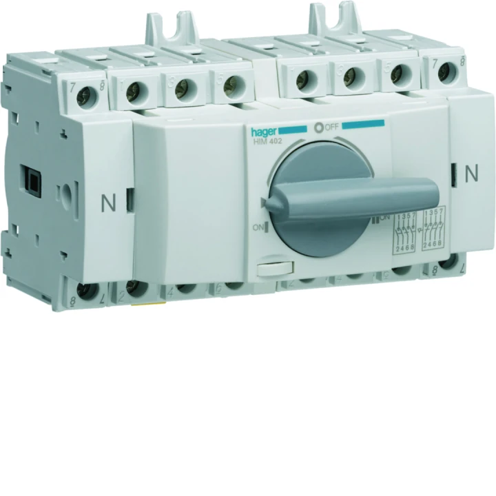 Inverseur de source modulaire 4P In20A Ue380 - 415Vac Poignée rotative courte