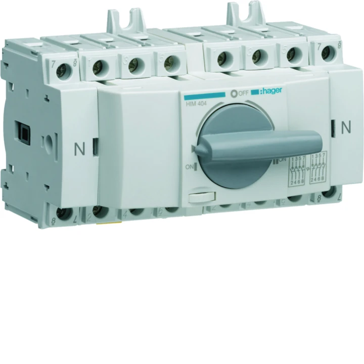 Inverseur de source modulaire 4P In40A Ue380 - 415Vac Poignée rotative courte