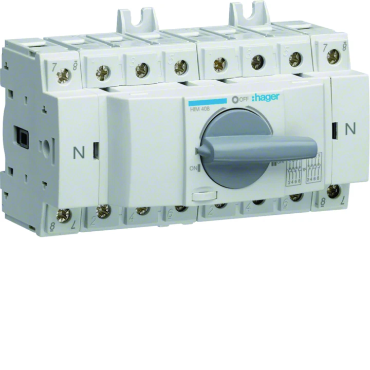 Inverseur de source modulaire 4P In80A Ue380 - 415Vac Poignée rotative courte