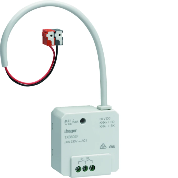micromodule filaire 2 sorties 6A ON/OFF et volet, Easy/ETS, KNX filaire