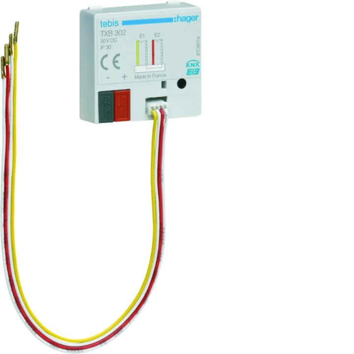 micromodule KNX filaire 2 entrées contacts libres de potentiel, EASY/ETS
