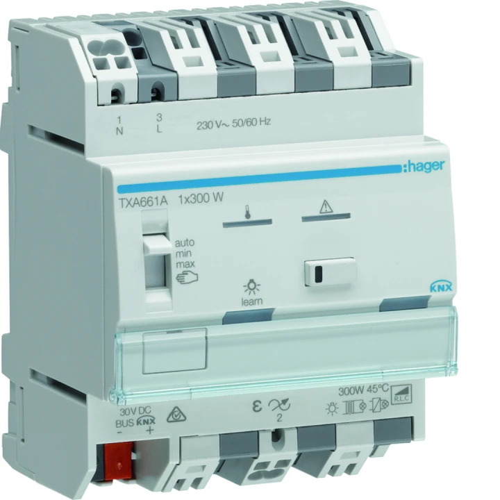 Module KNX 1 sortie variation éclairage 300W / voie, EASY / ETS