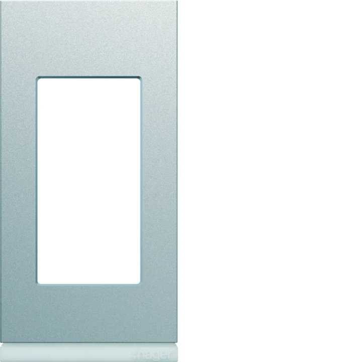 Plaque de finition Gallery 1 module Titane entraxe 71 mm