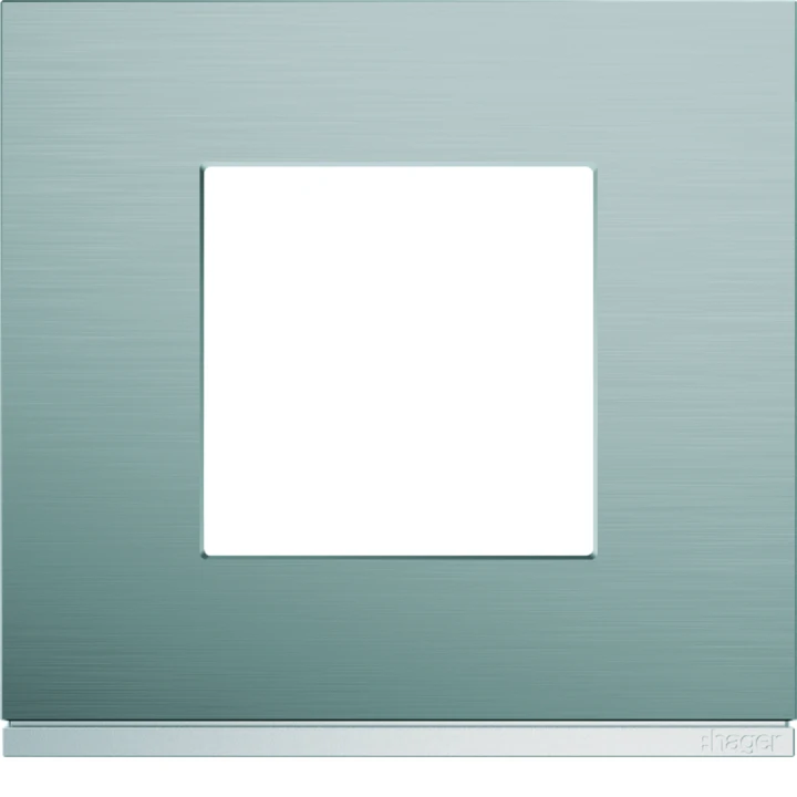 Plaque de finition Gallery 1 poste Bright inox