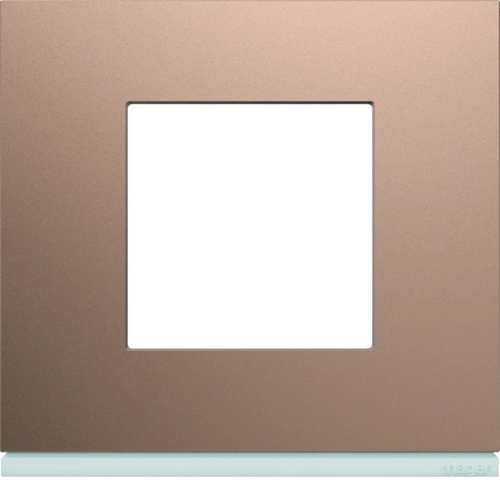 Plaque de finition Gallery 2 modules Rosé entraxe 71 mm