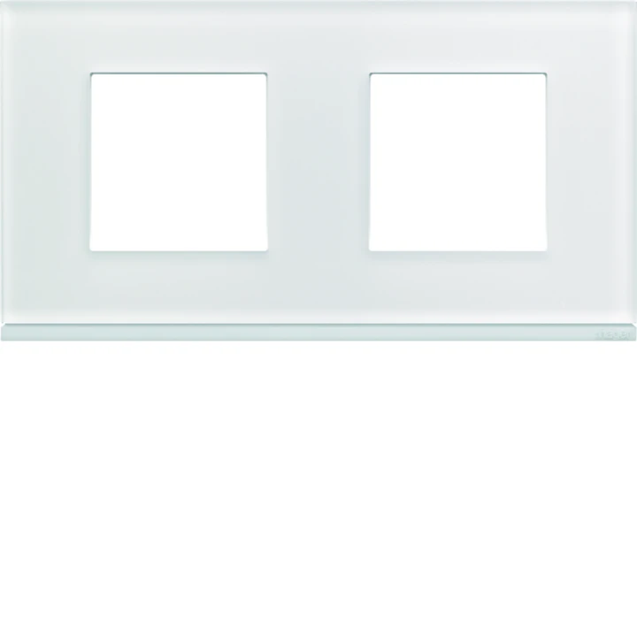 Plaque de finition Gallery 2 poste Moon glass entraxe 71 mm