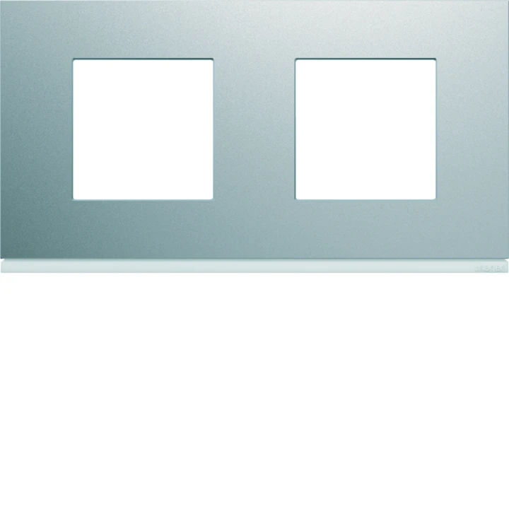 Plaque de finition Gallery 2 poste Titane entraxe 71 mm