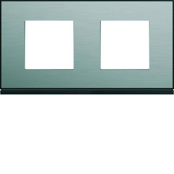 Plaque de finition Gallery 2 postes Acier horizontale entraxe 71 mm