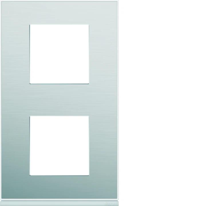 Plaque de finition Gallery 2 postes Aluminium verticale entraxe 71 mm