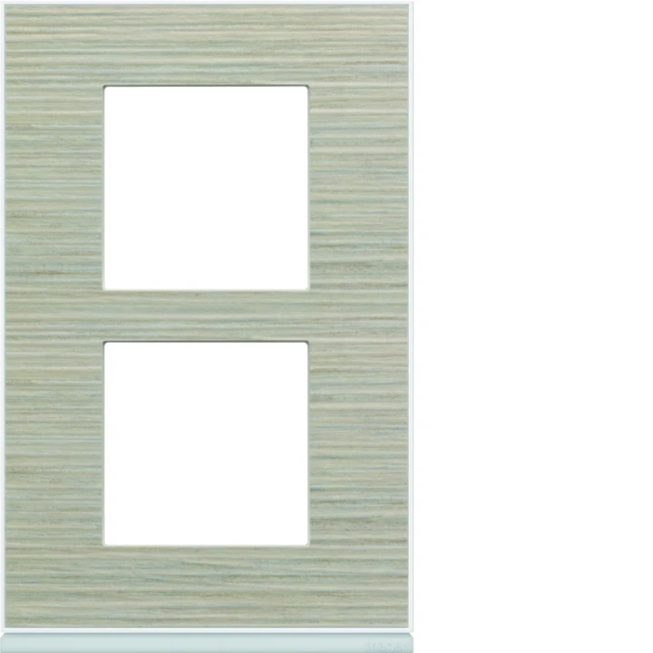 Plaque de finition Gallery 2 postes Latté verticale entraxe 57 mm