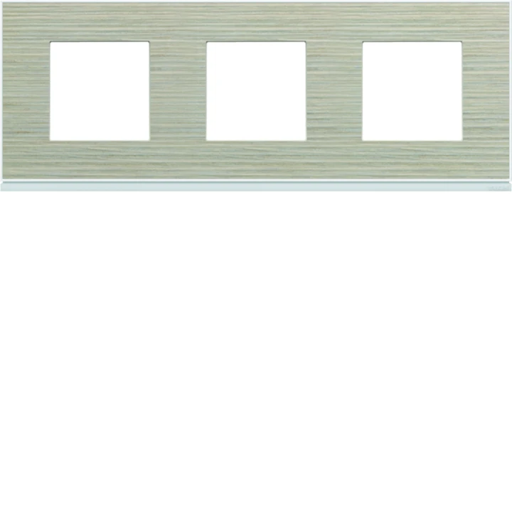 Plaque de finition Gallery 3 postes horizontale Latté entraxe 71 mm