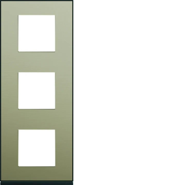 Plaque de finition Gallery 3 postes verticale Bronze entraxe 71 mm