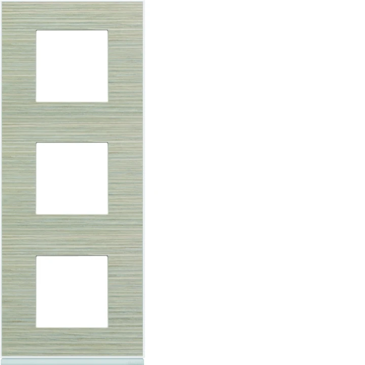 Plaque de finition Gallery 3 postes verticale Latté entraxe 71 mm