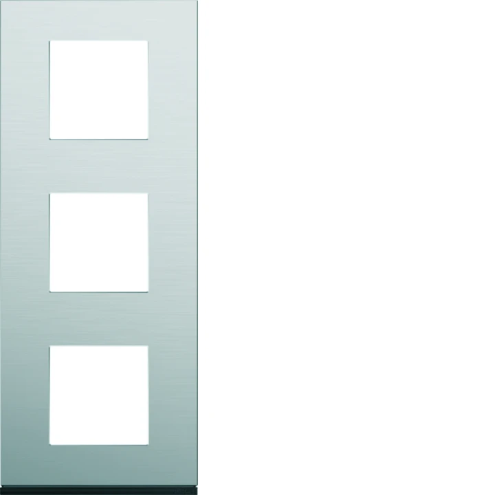 Plaque de finition Gallery 3 postes verticale Natural alu entraxe 71 mm
