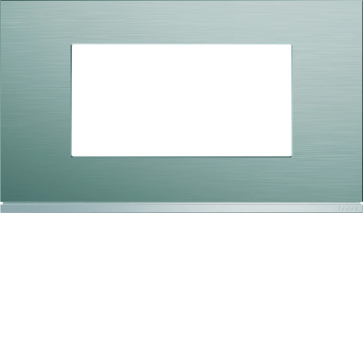 Plaque de finition Gallery 4 modules Bright inox entraxe 57 mm