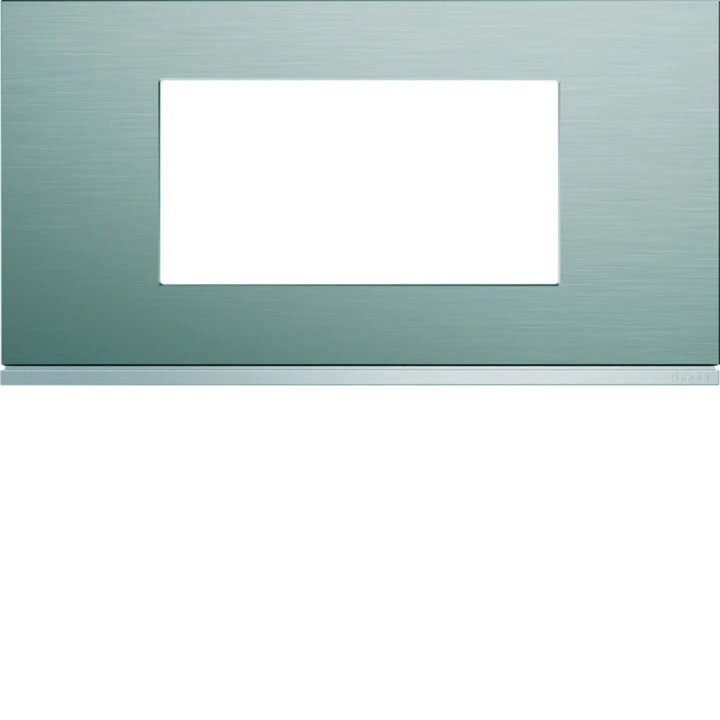 Plaque de finition Gallery 4 modules Bright inox entraxe 71 mm