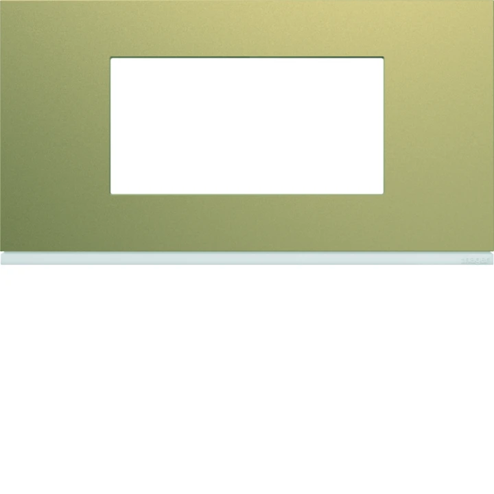 Plaque de finition Gallery 4 modules Champagne entraxe 71 mm