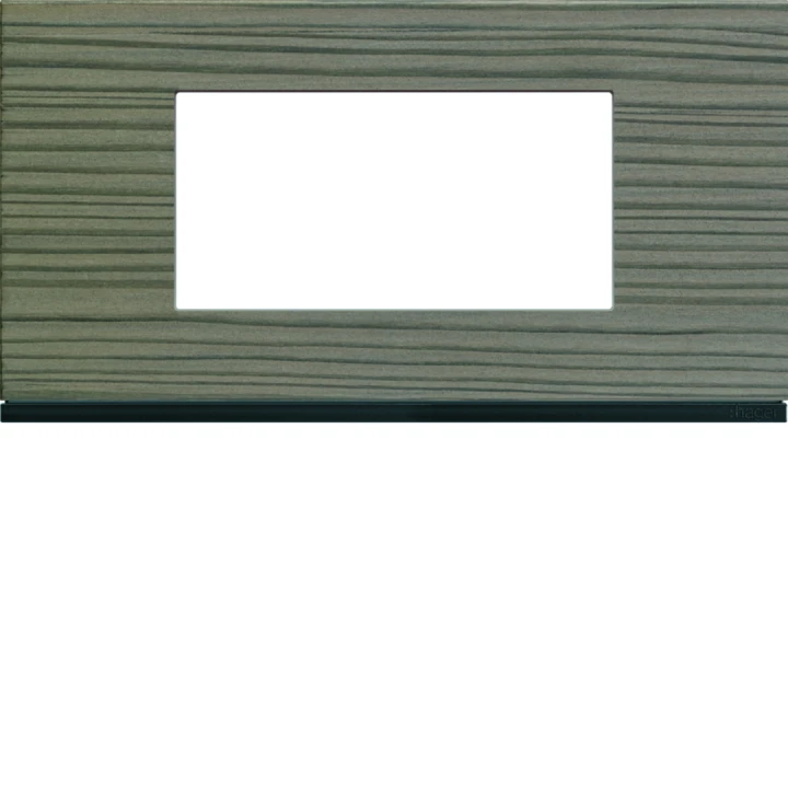 Plaque de finition Gallery 4 modules Grey wood entraxe 71 mm