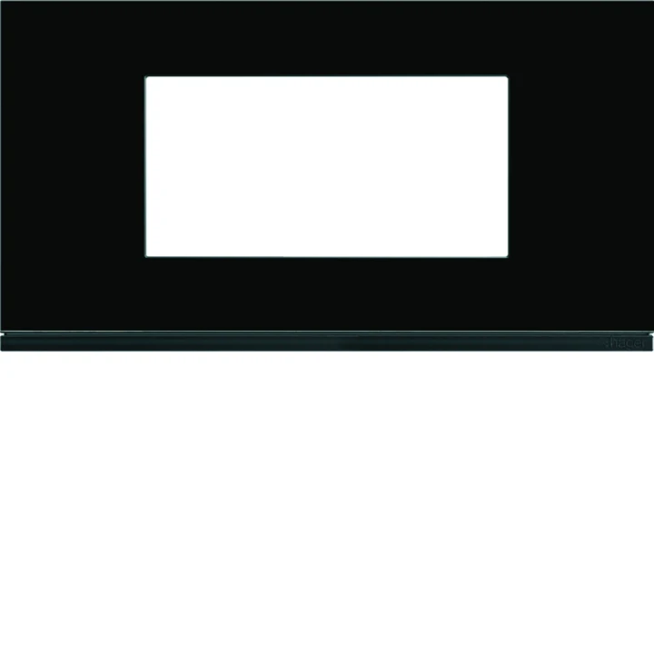 Plaque de finition Gallery 4 modules Midnight glass entraxe 71 mm