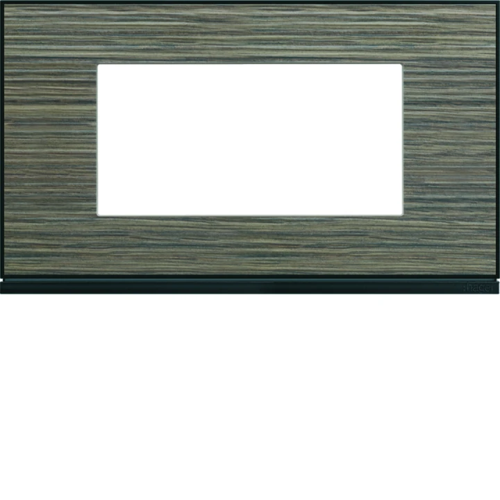 Plaque de finition Gallery 4 modules Pecan entraxe 57 mm