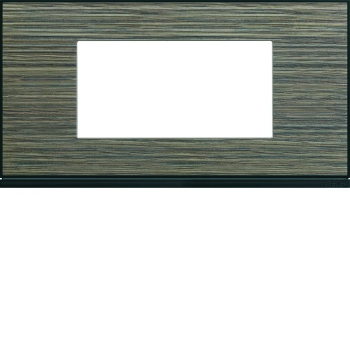 Plaque de finition Gallery 4 modules Pecan entraxe 71 mm