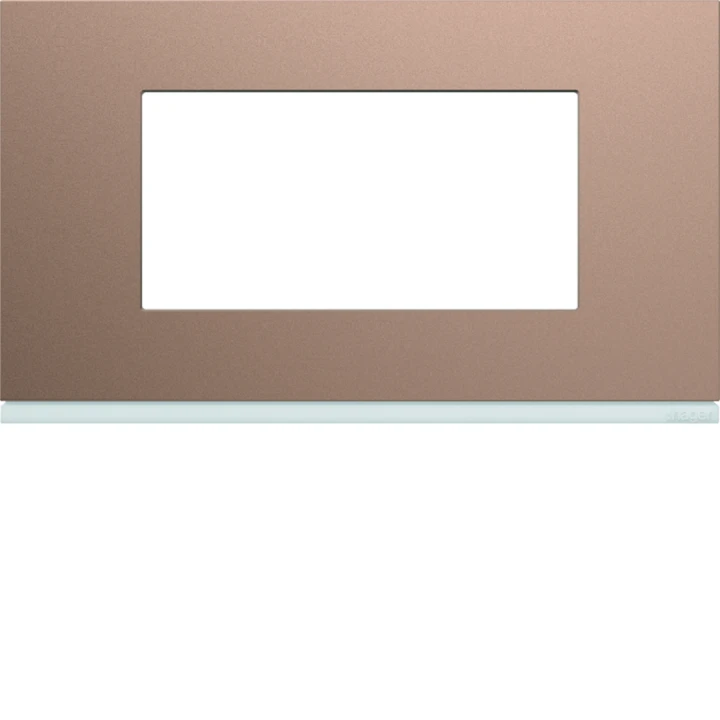 Plaque de finition Gallery 4 modules Rosé entraxe 57 mm