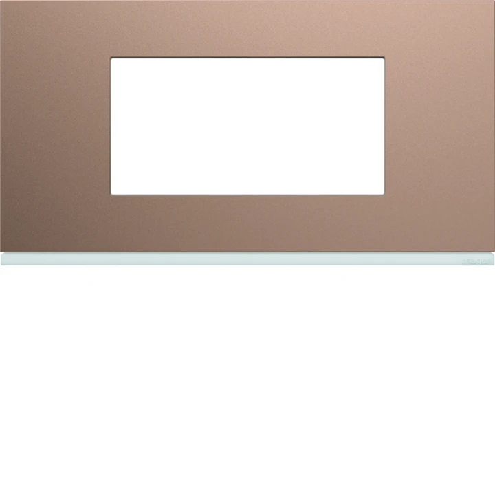 Plaque de finition Gallery 4 modules Rosé entraxe 71 mm