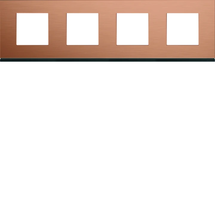Plaque de finition Gallery 4 postes horizontale Copper alu entraxe 71 mm