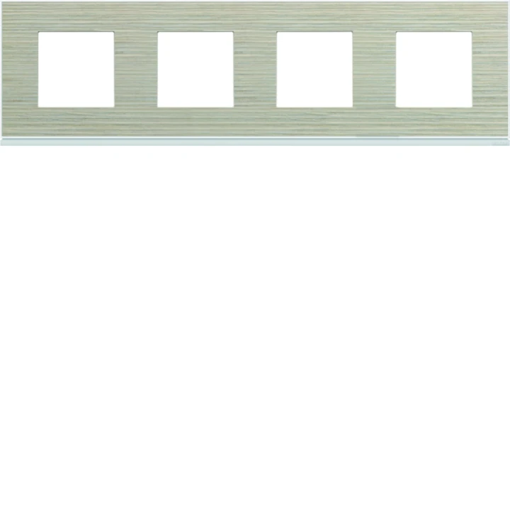 Plaque de finition Gallery 4 postes horizontale Latté entraxe 71 mm